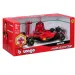 Bburago: Mașină de curse Ferrari SF23 F1, model auto din metal cu pilot, scară 1/24 (Charles Leclerc #16)