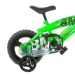 Bicicletă BMX de 12” pentru copii cu roți ajutătoare, în culorile verde-negru – bicicletă Dino Bikes