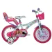 Bicicletă pentru copii Barbie roz-alb, mărimea 16 - bicicletă Dino Bikes