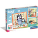 Bluey puzzle Super Color - set de 3 x 48 piese - Clementoni