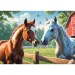 Cai pe poiană puzzle de 200 de piese - Trefl