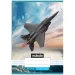 Caiet liniat capsat pentru clasa a 4-a, model cu avion de vânătoare, format A/5, 21-32