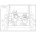 Cățeii Bluey pe scări 2 în 1 puzzle eco mini cu 48 de piese și carte de colorat 35x25cm - Lisciani