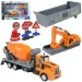 City Truck: Camion de construcție cu roți pivotante, cu plăci de semnalizare, 19cm