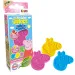 Craze Inkee: Bombă de baie vegană - formă Peppa Pig, cu aromă de căpșuni, set de 3 bucăți