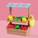 Evi Love: Set de joacă cu păpușa Evi și stand de fructe - Simba Toys