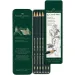 Faber-Castell: Set de 6 creioane grafit Castell 9000 în cutie metalică