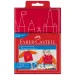 Faber-Castell: șorț de pictură pentru copii, în culori roșu-portocaliu