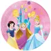 Farfurii de hârtie roz Disney+Prințese set de 8 bucăți 23cm