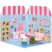 Figurină Hello Kitty Flower Café cu casă decorabilă cu abțibilduri - Comansi