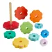 Fisher-Price: Piramidă din lemn cu inele - jucărie educativă - Mattel