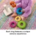 Fisher-Price: Piramida inelară senzorială Rock-A-Stack™ - Mattel