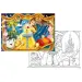 Frumoasa și Bestia Belle 2 în 1 puzzle cu 108 piese și carte de colorat 70x50cm - Lisciani
