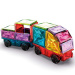 Geomag: Magnetic Tiles Gems set de cuburi magnetice pentru vehicule, 24 de piese