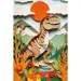 Imperiul dinozaurilor Aventurile lui T-Rex puzzle de 160 piese - Trefl