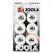 Set de 6 bucăți ping pong în culoarea albă 