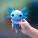 Let’s Glo Axolotl, tovarășul acvatic luminos, culoare albastră