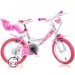 Little Heart bicicletă pentru copii roz-alb, mărimea 16 - bicicletă Dino Bikes
