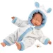 Llorens: Băiat bebeluș cu model de barză în pijama moale, 31cm