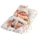 Llorens: Păpușă plângătoare Mimi de 42 cm cu căciulă cu urechi și pernă