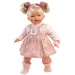 Llorens: Păpușă plângătoare Roberta de 33 cm cu suzetă în rochie cu buline