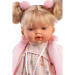 Llorens: Roberta, păpușă de 33 cm, cu suzetă, într-un cardigan roz.