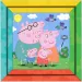 Luna: Puzzle de colorat 2 în 1 cu 64 de piese și ramă, cu Peppa Pig