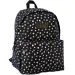 Luna: Rucsac negru-auriu cu inimioare, 1 compartiment, 32x17x42cm