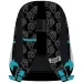 Luna: Rucsac școlar cu 3 compartimente rotunjite, cu model de minge de fotbal Must Team Game, 32x18x43cm