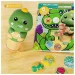 Luna: Set de 100 autocolante cu dinozauri, cu ștampilă cu dinozaur