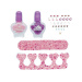 Luna: Set de manichiură Go-Go Glam cu unghii false și lac de unghii, 5 piese