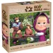 Mașa și ursul pe lac 2 în 1 puzzle Eco maxi de 24 piese și carte de colorat 70x50cm - Lisciani