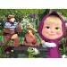 Mașa și ursul pe lac 2 în 1 puzzle Eco maxi de 24 piese și carte de colorat 70x50cm - Lisciani