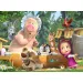 Masha și Ursul baie, puzzle maxi de podea cu 24 de piese, 70x50cm - Lisciani