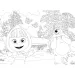 Masha și ursul 2 în 1 puzzle maxi de podea cu 24 de piese și carte de colorat 70x50cm - Lisciani