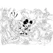 Mickey Mouse 2 în 1 puzzle maxi cu 60 de piese și carte de colorat 70x50cm - Lisciani