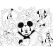 Mickey Mouse și prietenii săi 2 în 1 puzzle eco mini de 24 de piese și carte de colorat 35x25cm - Lisciani