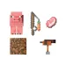 Minecraft: Nivelul Diamant - Figurină porc - Mattel
