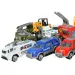 Model de mașină: Serviciu public 16 bucăți salvare, pompieri, militari și set de vehicule de muncă.