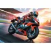 Motocicletă de curse pe pistă puzzle de 100 de piese - Trefl