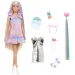 Păpușa Barbie în ținută cu pisică, set de joacă cu șuvițe la modă - Mattel
