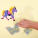 PlayBox: Bază de mărgele MIDI de 5mm, călcabile, model fluture și cal.