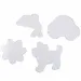 PlayBox: Bază de mărgele MIDI de 5mm care se pot călca - câine, mașină, pește, floare, pachet de 4 bucăți.