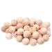 PlayBox: Mărgele din lemn natural de 25mm, pachet de 50 bucăți.