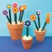 PlayBox: Rulou de stickere cu flori, 450 de bucăți
