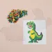 PlayBox: Set creativ de mărgele termoadezive MIDI cu dinozauri, 5 mm
