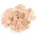 PlayBox: Set de 100 de butoane din lemn cu diametrul de 25mm