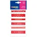PlayBox: Set de panglici din satin roșu cu diverse modele, set de 6 bucăți, 1m
