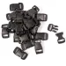 Playbox: set de 10 catarame negre din plastic, 11 mm