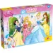Prințesele Disney 2 în 1 puzzle de 60 piese și carte de colorat 50x35cm - Lisciani